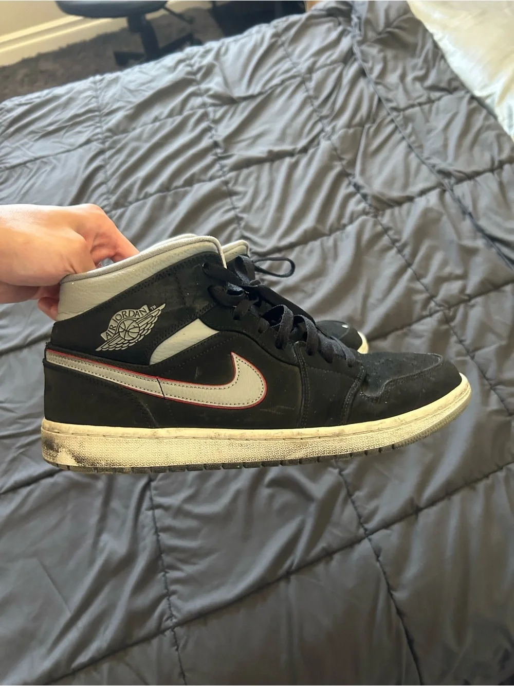 Nike Jordan Men’s Black and White High-Top Sneakers